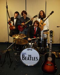 Professional tribute act performing at a wedding reception